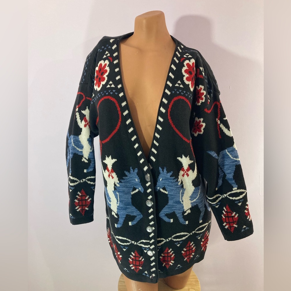 Western Cowboy Button-down Sweater
